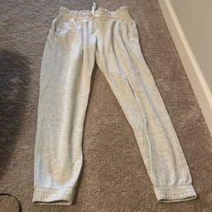 Hollister size small light grey/white joggers